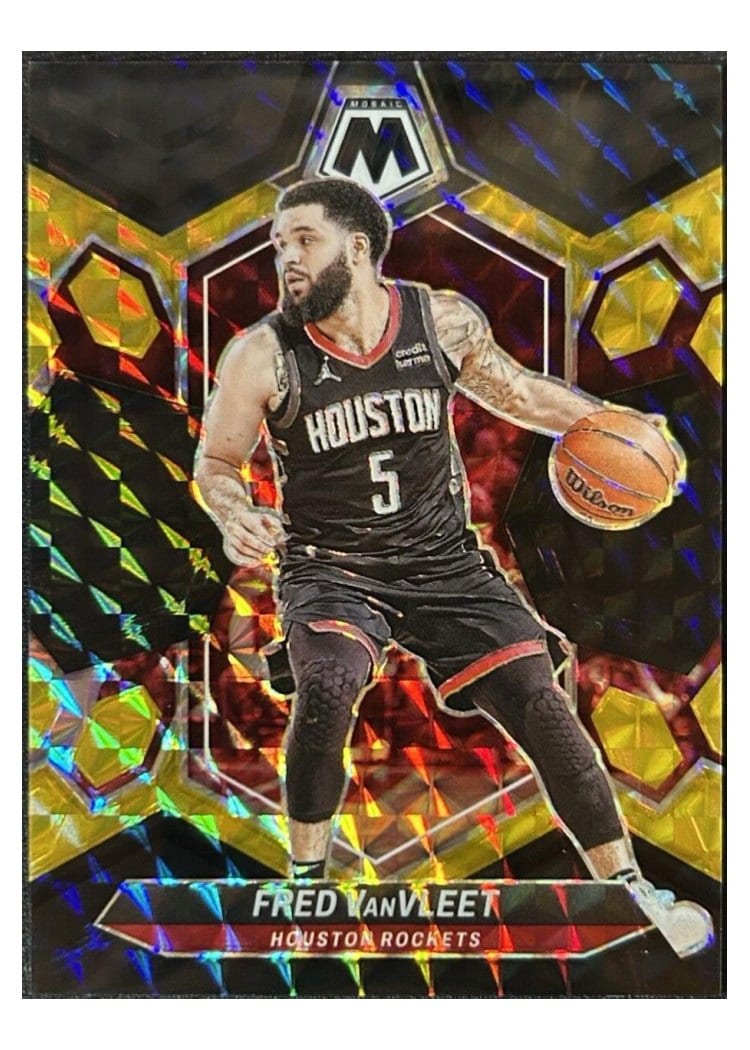 2023-24 Panini Mosaic Base Set Fred VanVleet Black Gold Choice #140 card