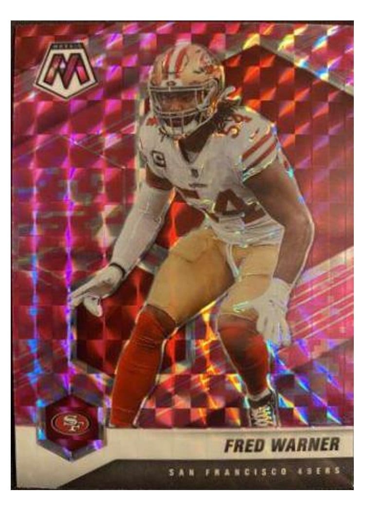 2021 Panini Mosaic Base Set Fred Warner Camo Pink Mosaic #178 card