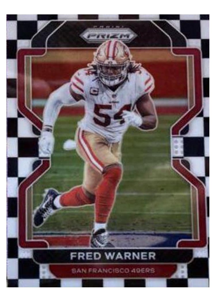 2021 Panini Prizm Base Set Fred Warner Black and White Checker Prizm #59 card