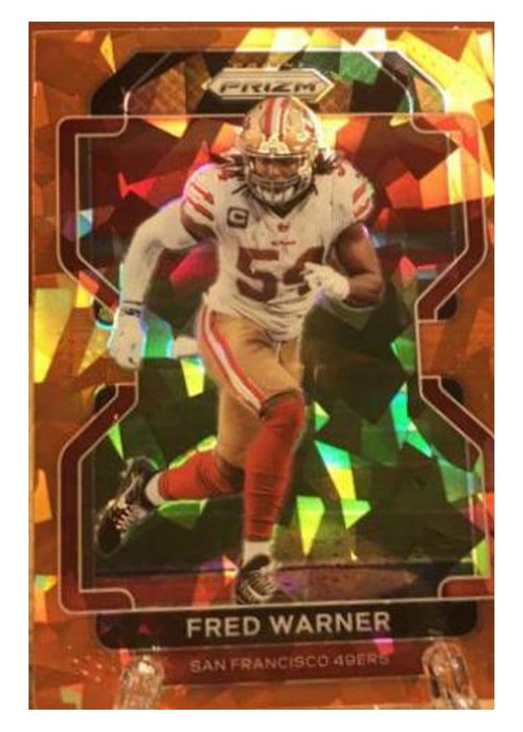 2021 Panini Prizm Base Set Fred Warner Orange Ice Prizm #59 card