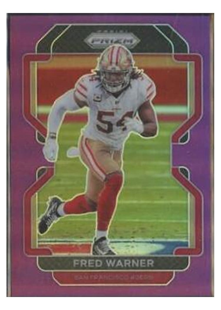 2021 Panini Prizm Base Set Fred Warner Purple Prizm #59 card