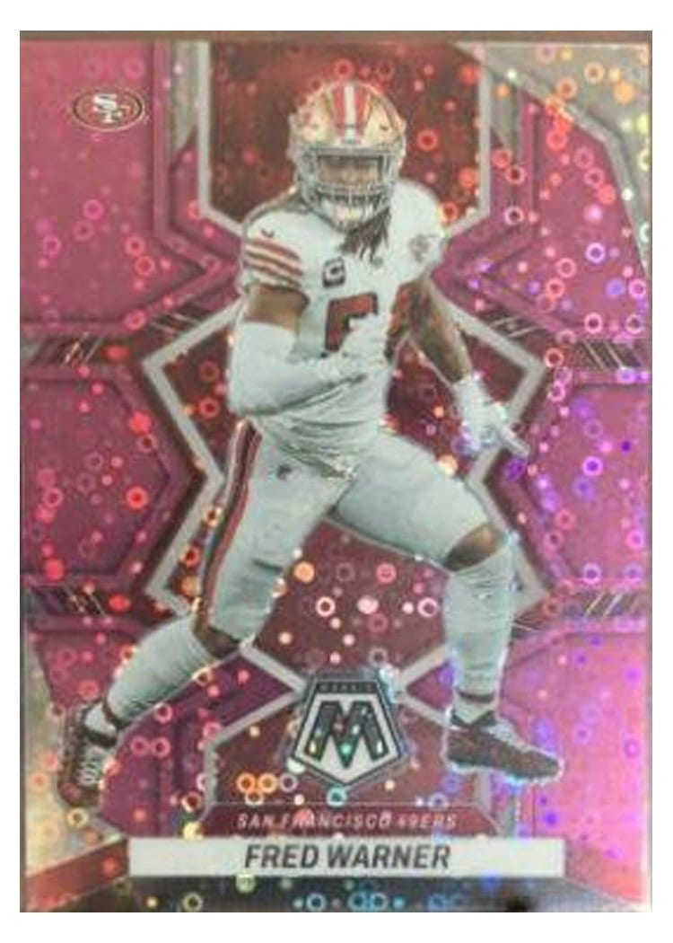 2022 Panini Mosaic Base Set Fred Warner No Huddle Pink #222 card