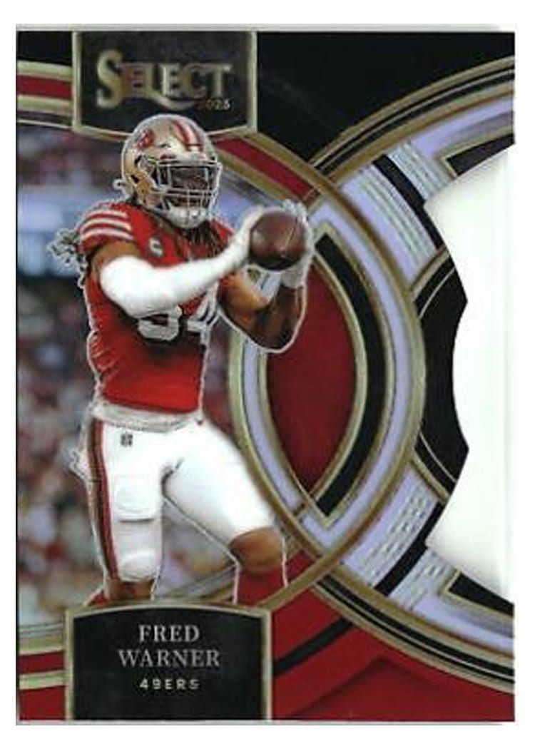 2023 Panini Select Base Set Fred Warner Black Red Prizm Die-Cut #195 card