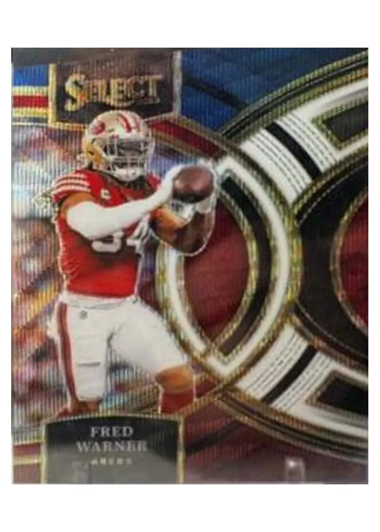 2023 Panini Select Base Set Fred Warner White Prizm #195 card