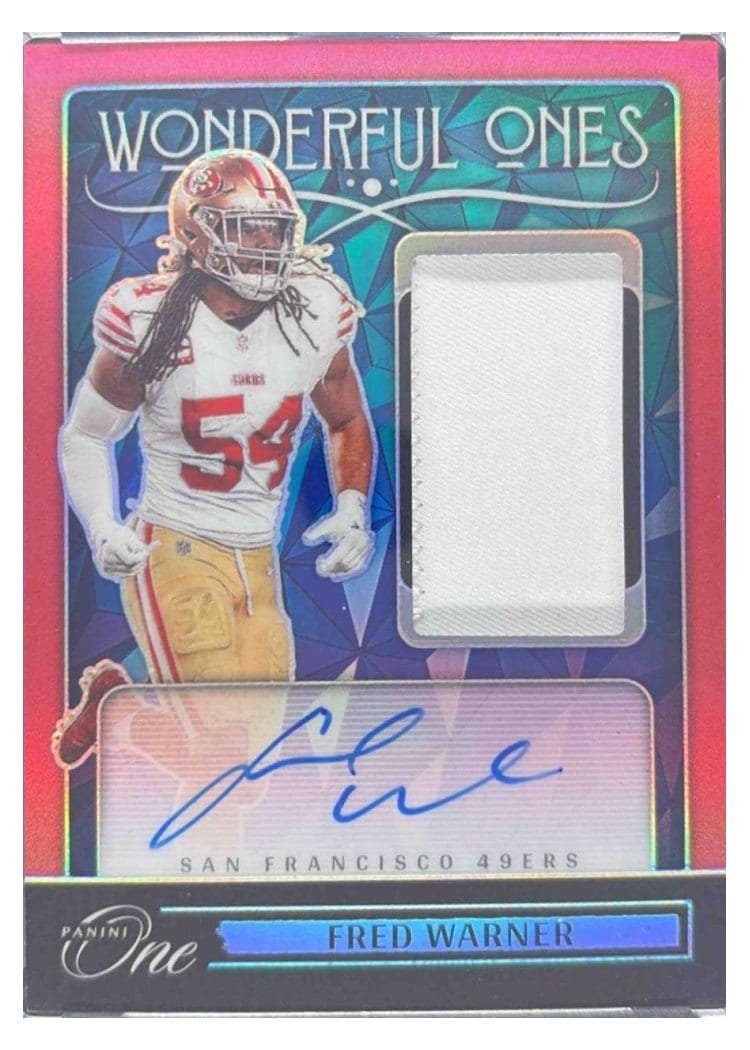 2024 Panini One Wonderful Ones Autographs Fred Warner #368 card