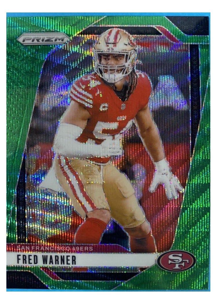 2024 Panini Prizm Base Set Fred Warner Green Wave #255 card