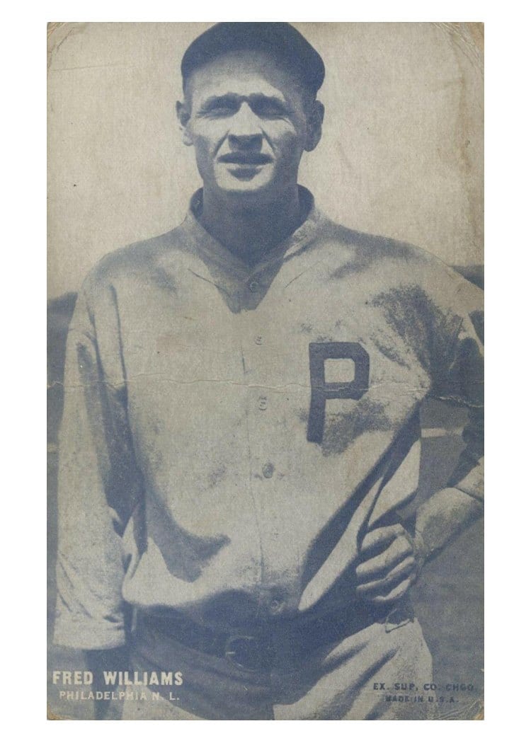 1928 Exhibits Fred Williams card