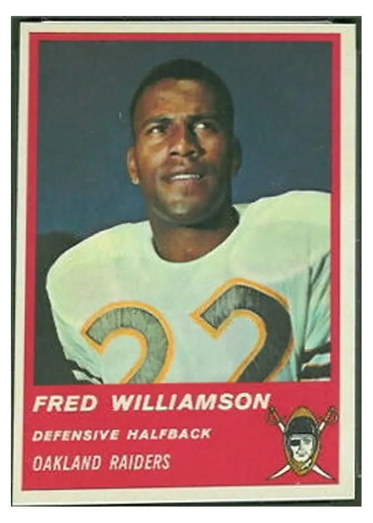 1963 Fleer Fred Williamson #63 card