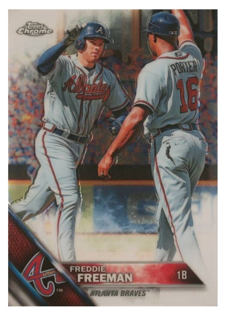 2016 Topps Chrome Base Set Freddie Freeman #10 card