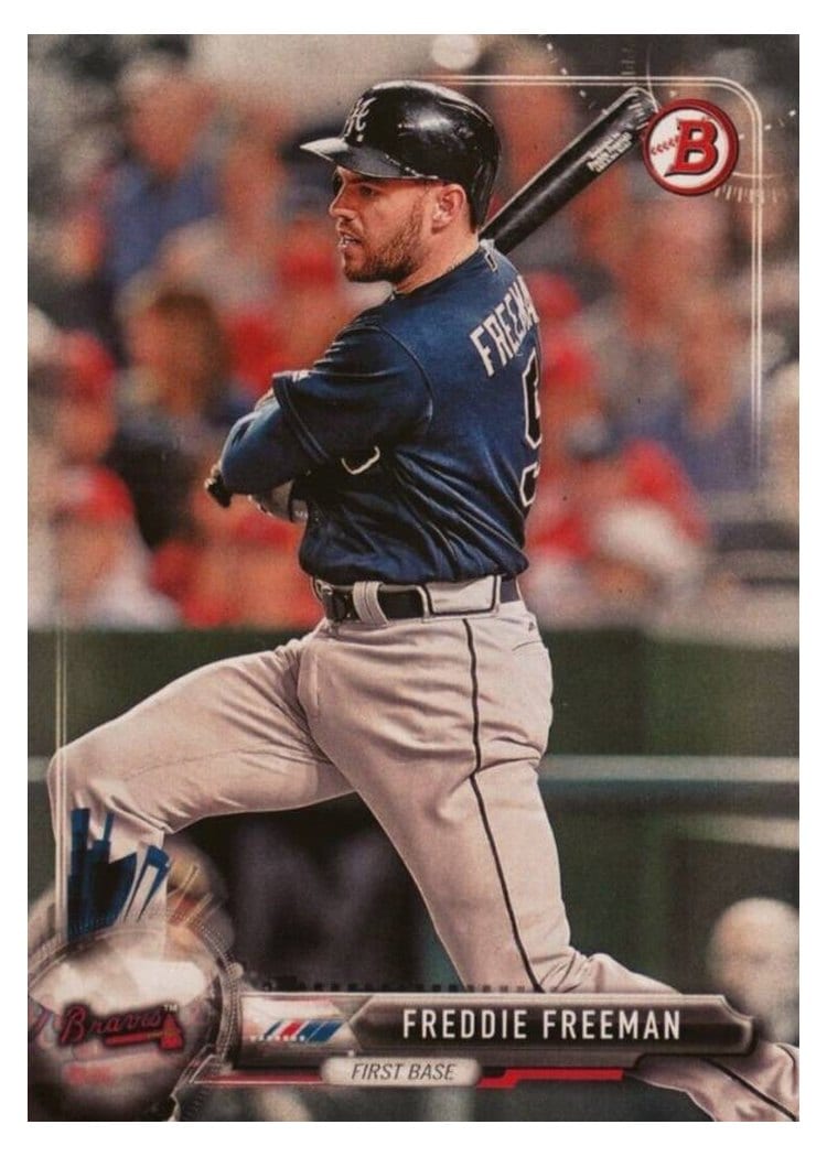 2017 Bowman Base Set Freddie Freeman #44 card