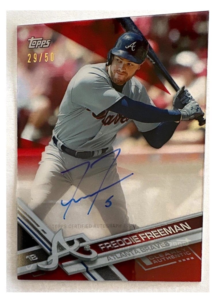 2017 Topps Clearly Authentic Autographs Freddie Freeman #CAAU-FF card