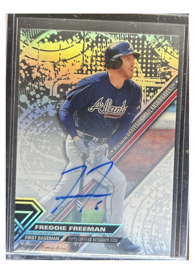 2017 Topps High Tek Autographs Freddie Freeman #HT-FF card
