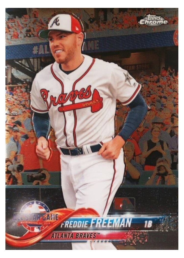 2018 Topps Chrome Update Base Set Freddie Freeman #HMT61 card