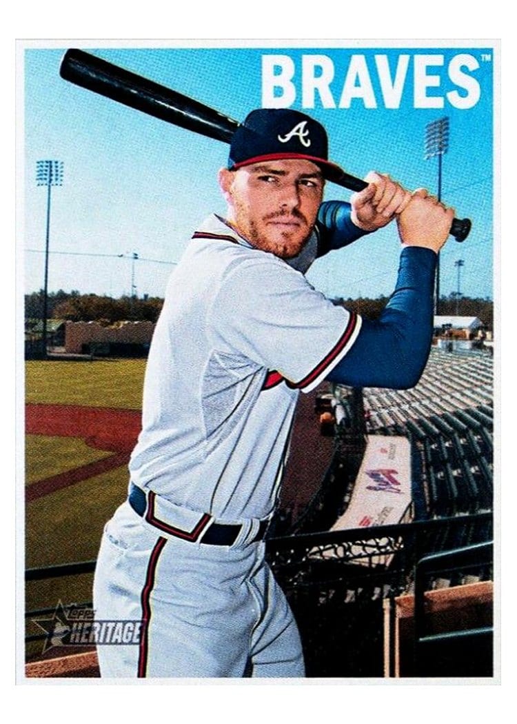 2019 Topps Heritage Base Set Freddie Freeman #489 card