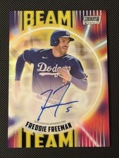 2022 Stadium Club Chrome Beam Team Autographs Freddie Freeman #BTA-FF card