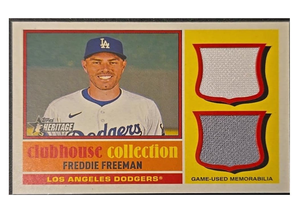 2025 Topps Heritage Clubhouse Collection Single Player Dual Relics Freddie Freeman #CCSDR-FF card