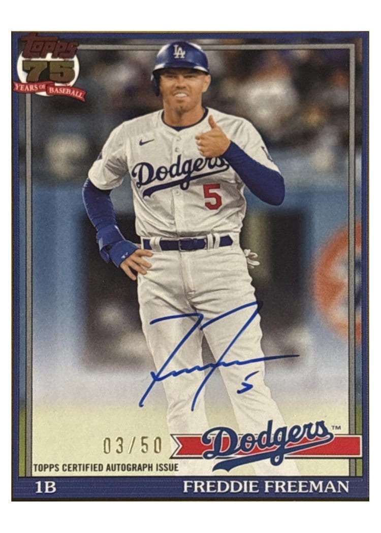 2026 Topps 1991 Topps Autographs Freddie Freeman #91A-FF card