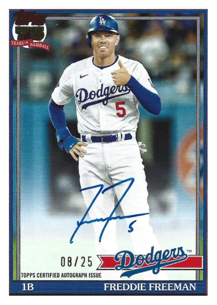 2026 Topps 1991 Topps Autographs Freddie Freeman Orange #91A-FF card