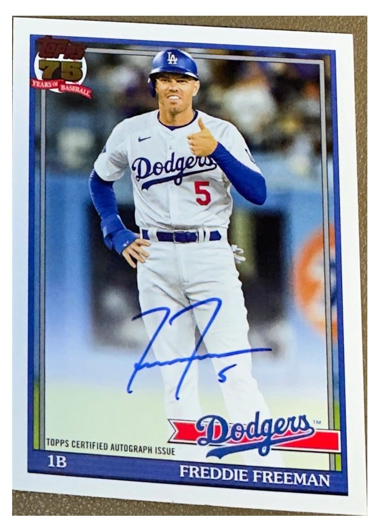 2026 Topps 1991 Topps Autographs Freddie Freeman #91A-FF card