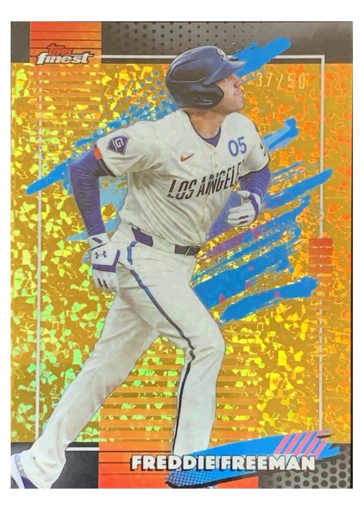 2026 Topps Finest Freddie Freeman Gold Mini Diamond Refractor #163 card