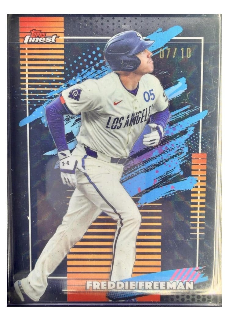 2026 Topps Finest Freddie Freeman Black Geometric Refractor #163 card