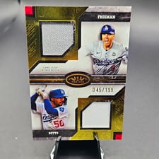 2025 Topps Tier One Dual Player Relics Freddie Freeman / Mookie Betts #DPR-FB card