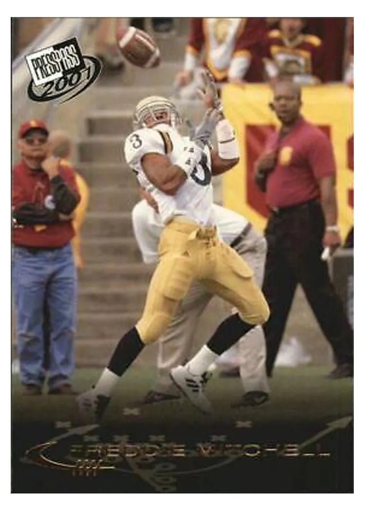 2001 Press Pass Freddie Mitchell Gold #29 card