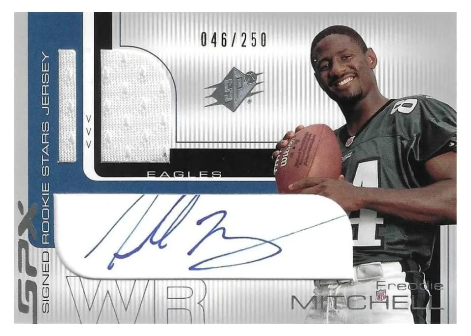 2001 Spx Freddie Mitchell #92 card