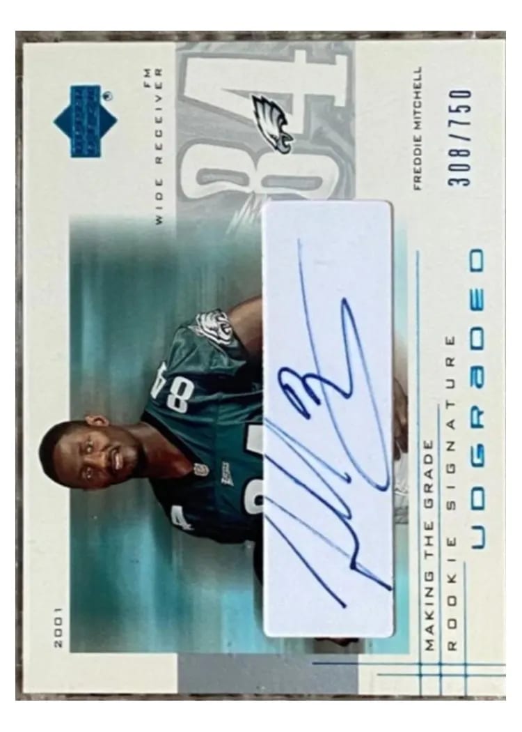 2001 Upper Deck Graded Freddie Mitchell #61 card