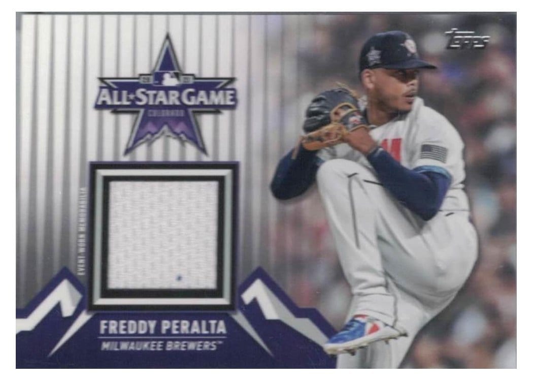 2021 Topps Update All-Star Stitches Freddy Peralta #ASSC-FPE card