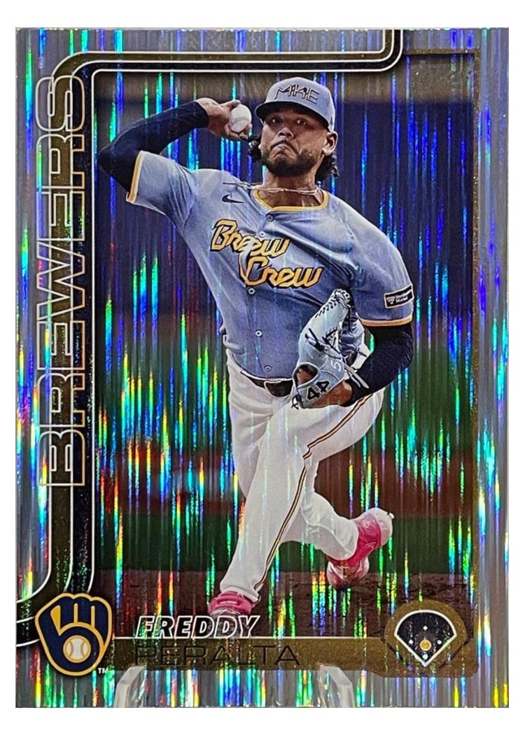 2025 Topps Base Set Freddy Peralta Tinsel #61 card