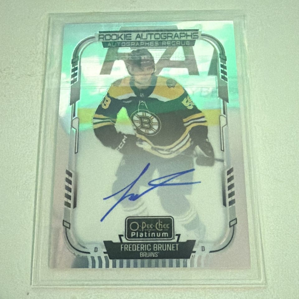 2025-26 O-Pee-Chee Platinum Rookie Autographs Frederic Brunet #R-FB card