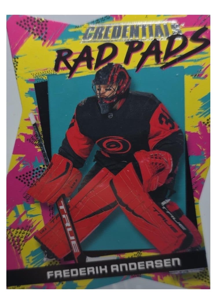 2023-24 Upper Deck Credentials Rad Pads! Frederik Andersen #RP-13 card