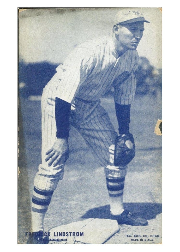 1928 Exhibits Fredrick Lindstrom card