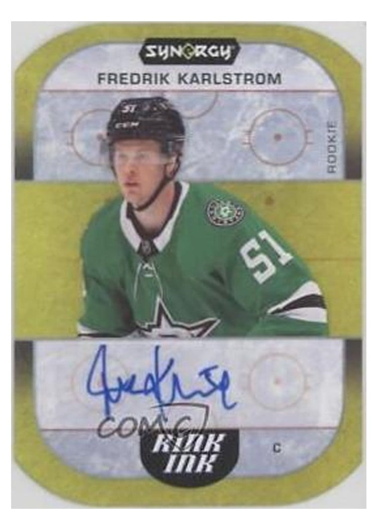 2022-23 Upper Deck Synergy Rink Ink Rookies Fredrik Karlstrom #RIR-FK card