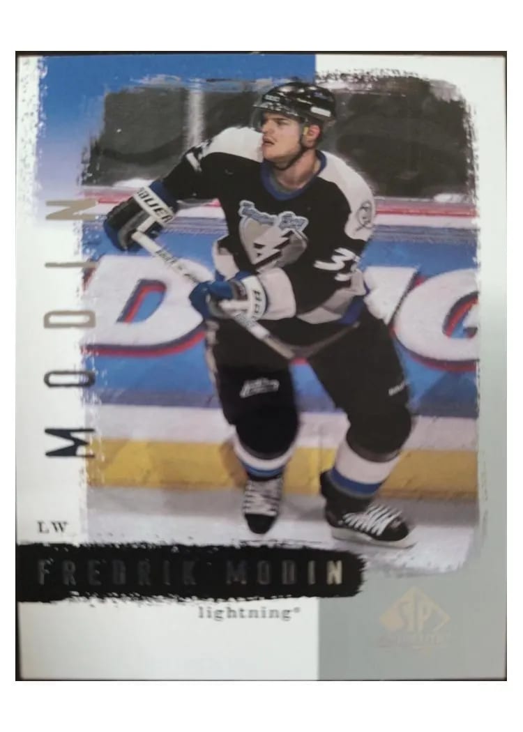2000 SP Authentic Fredrik Modin #81 card