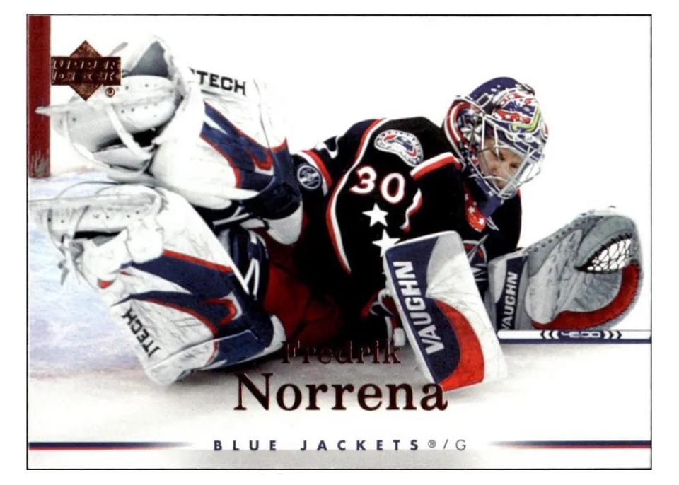 2007 Upper Deck Fredrik Norrena #21 card