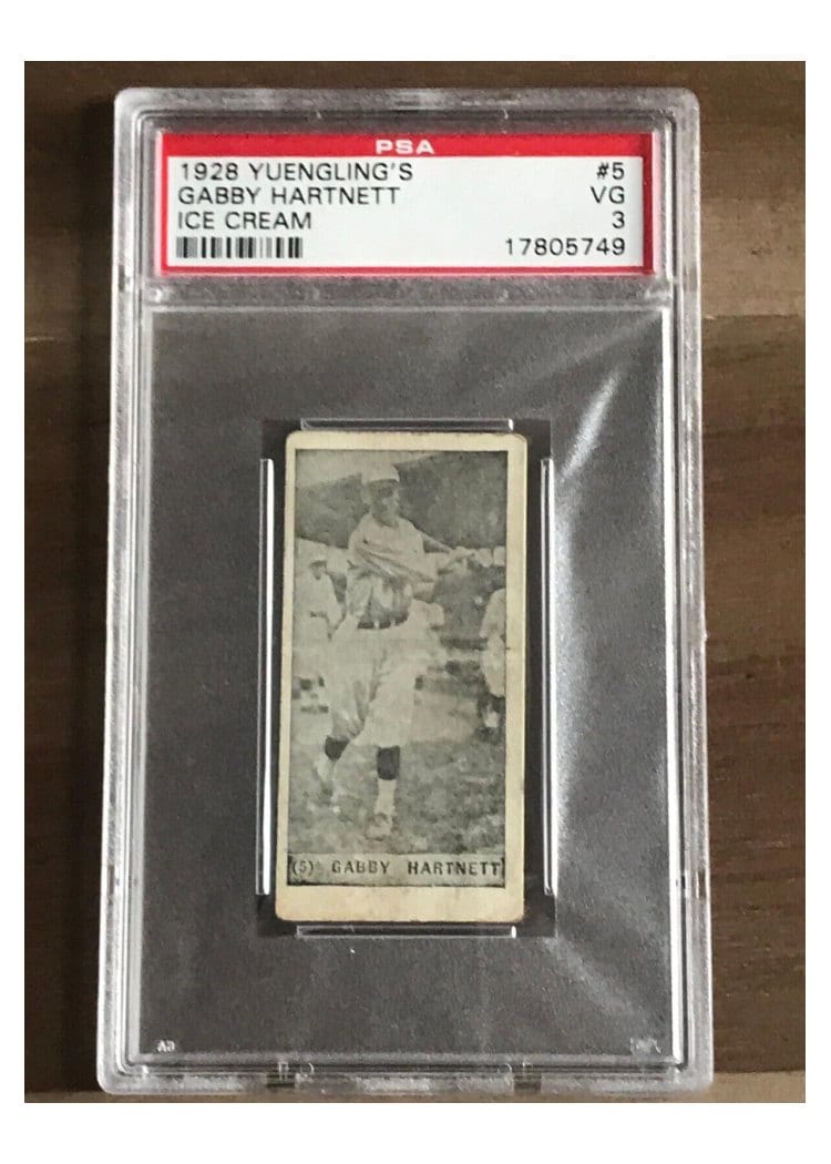 1928 Yuengling's Ice Cream Gabby Hartnett #5 card
