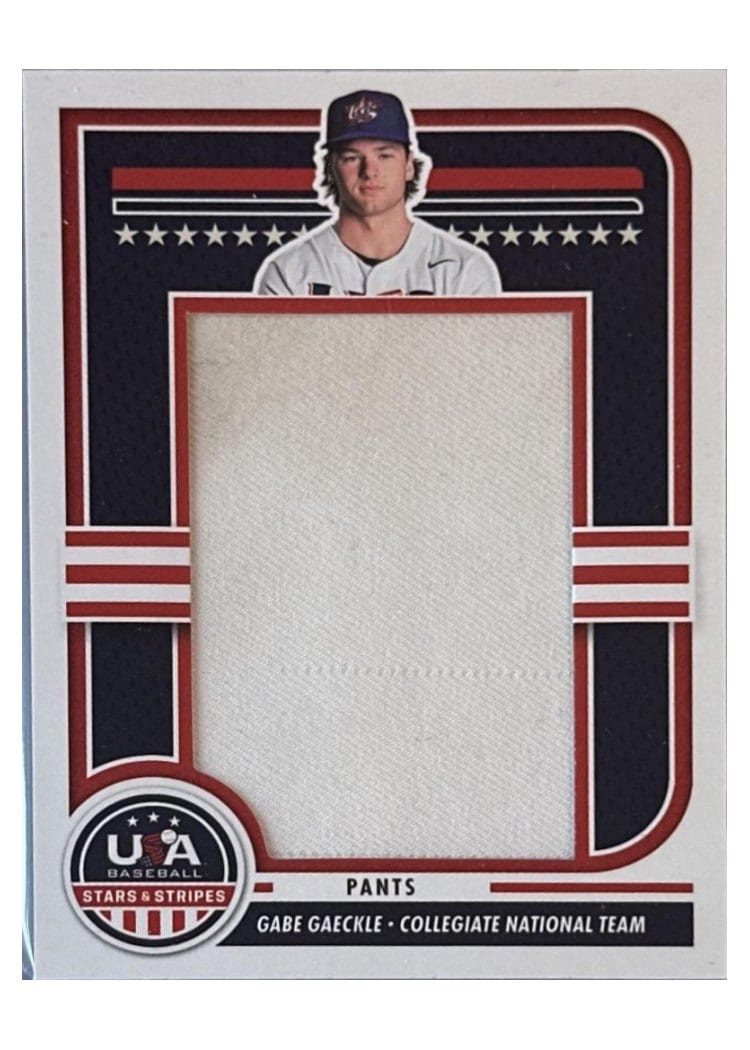 2025 Panini Stars & Stripes Jumbo Material Pants Gabe Gaeckle #JMJ-RY card
