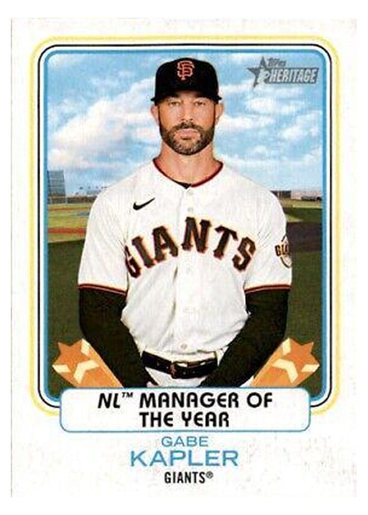 2022 Topps Heritage Award Winners Gabe Kapler #AW-7 card