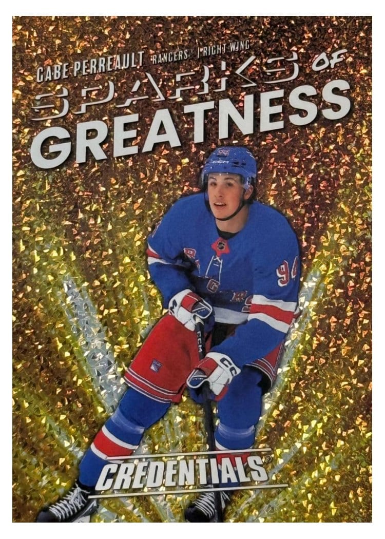 2025-26 Upper Deck Credentials Sparks of Greatness Gabe Perreault #SG-9 card