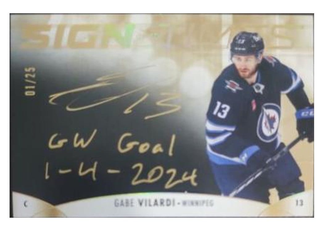 2023-24 SP Authentic Sign of the Times Auto Gabe Vilardi #SOTT-GV card