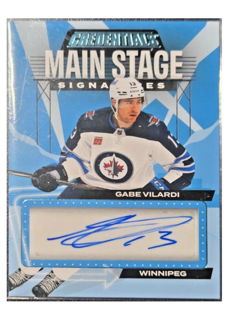 2023-24 Upper Deck Credentials Main Stage Signatures Gabe Vilardi #MS-GV card