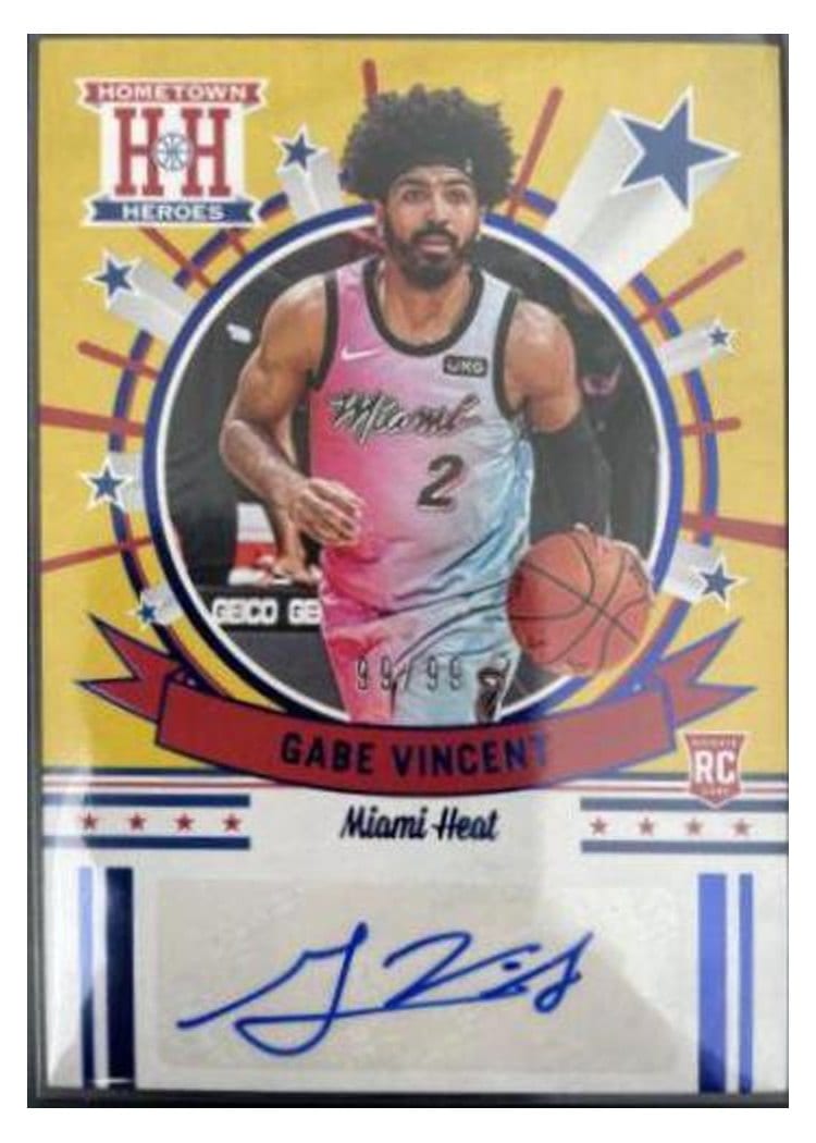 2020-21 Panini Chronicles Hometown Heroes Rookie Autographs Gabe Vincent #HH-GVC card