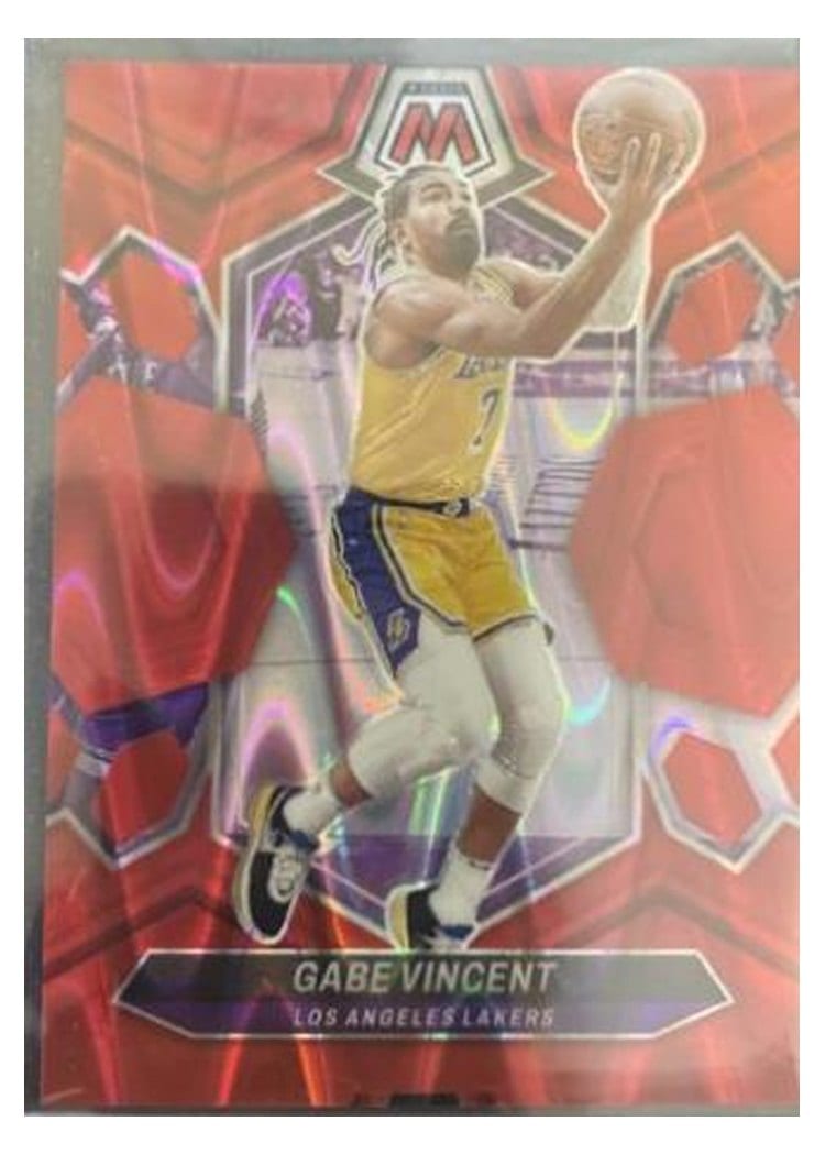 2023-24 Panini Mosaic Base Set Gabe Vincent Red Seismic #187 card
