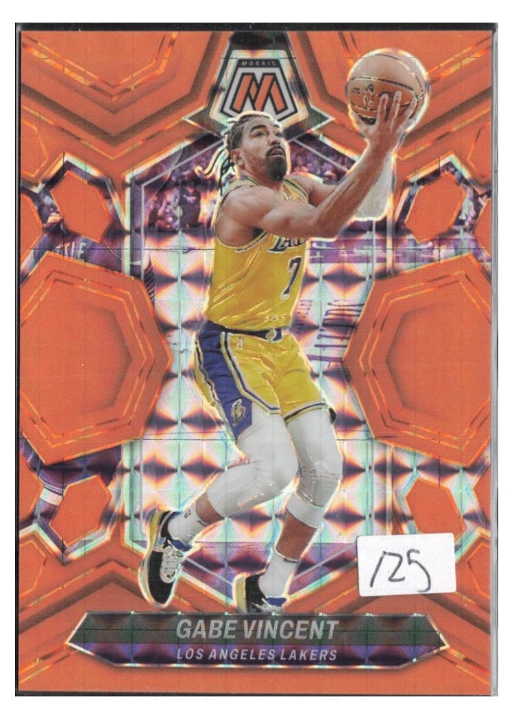 2023-24 Panini Mosaic Base Set Gabe Vincent Orange Fluorescent #187 card