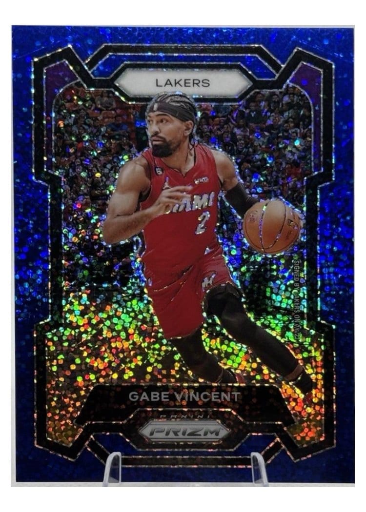 2023-24 Panini Prizm Base Set Gabe Vincent Blue Sparkle #225 card
