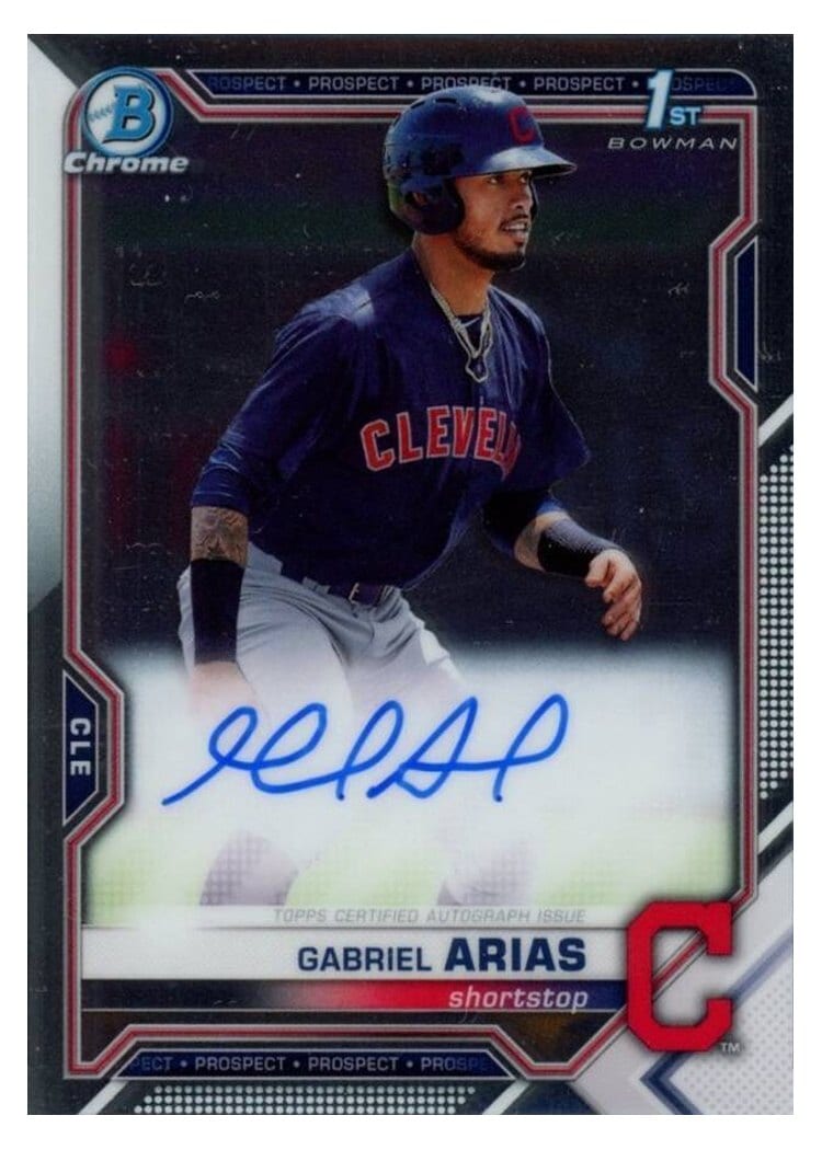 2021 Bowman Chrome Prospect Autographs Gabriel Arias #CPA-GA card
