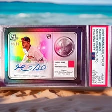 2022 Bowman Platinum Minted in Merit Autographs Gabriel Arias #MM-14 card