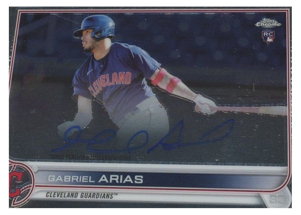 2022 Topps Chrome Rookie Autographs Gabriel Arias #RA-GA card
